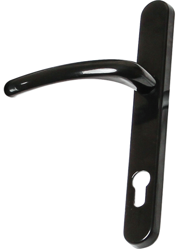 Black traditional door handle from shaws