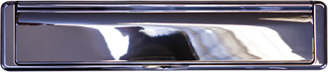 Bright chrome premium letterbox from shaws
