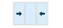 3 pane horizontal sliding