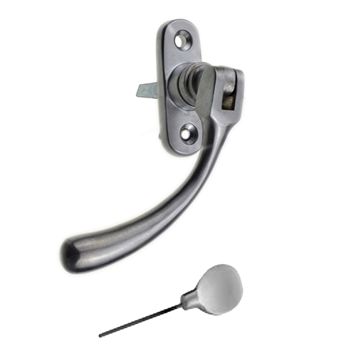 Bulb end handle satin chrome