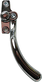 Bright chrome tear drop handle