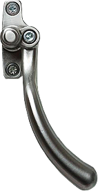 Brushed chrome tear drop handle