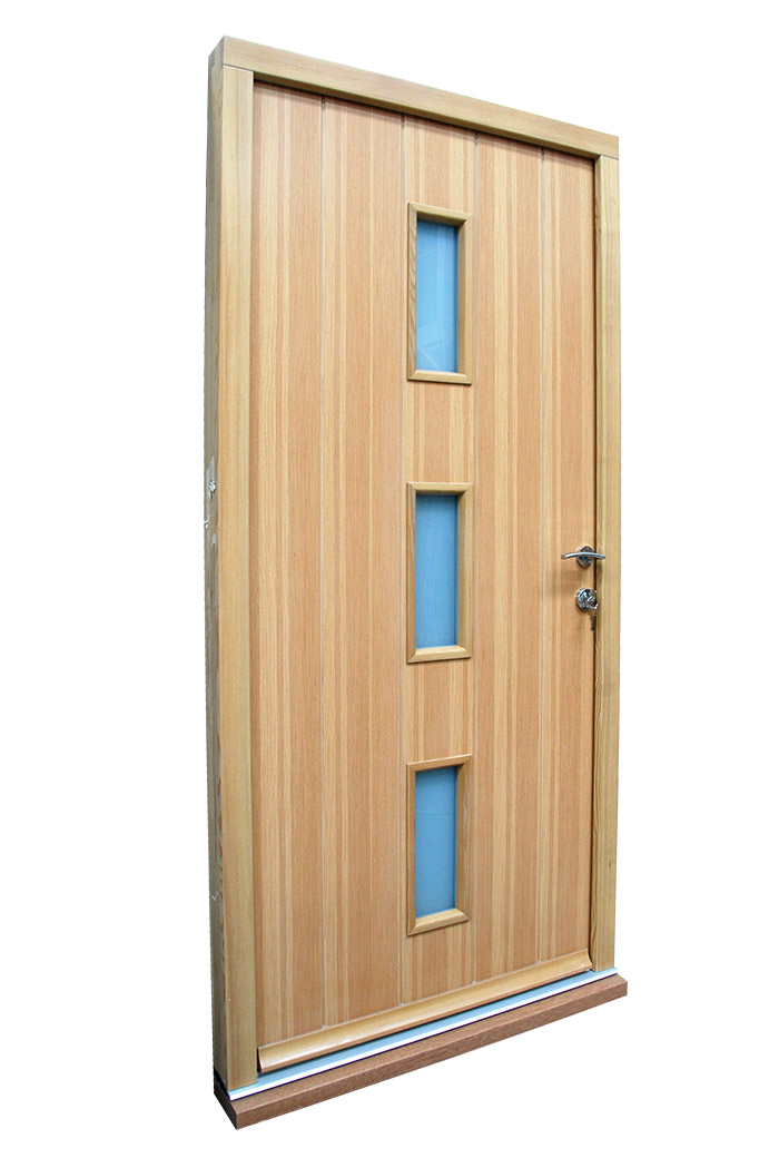 Outside view of timber door
