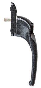 Traditional antique black cranked handle