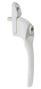 Traditional white cranked handle