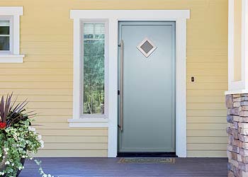 Aluminium single front back doors shaws