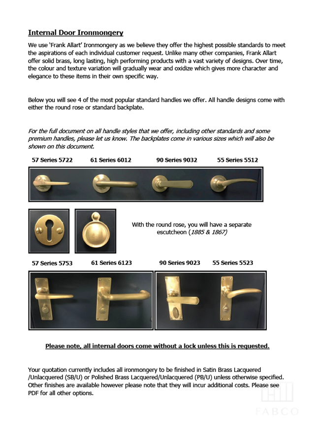 Internal door ironmongery 0