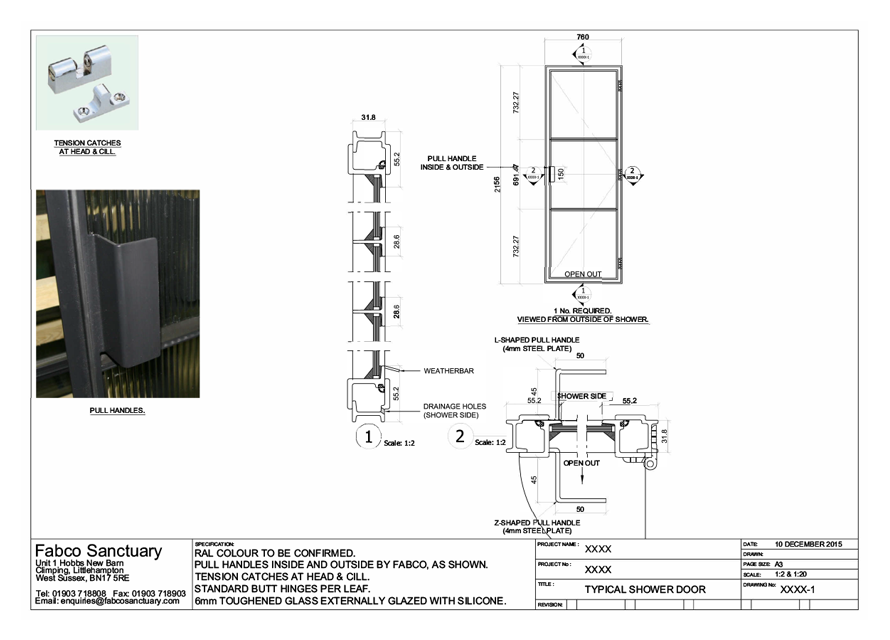W20 single shower door 0