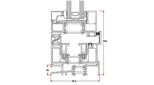 Outer on flush slim cill Outer on flush slim cill
