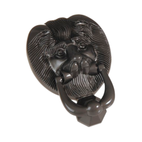 Lionshead knocker antique black